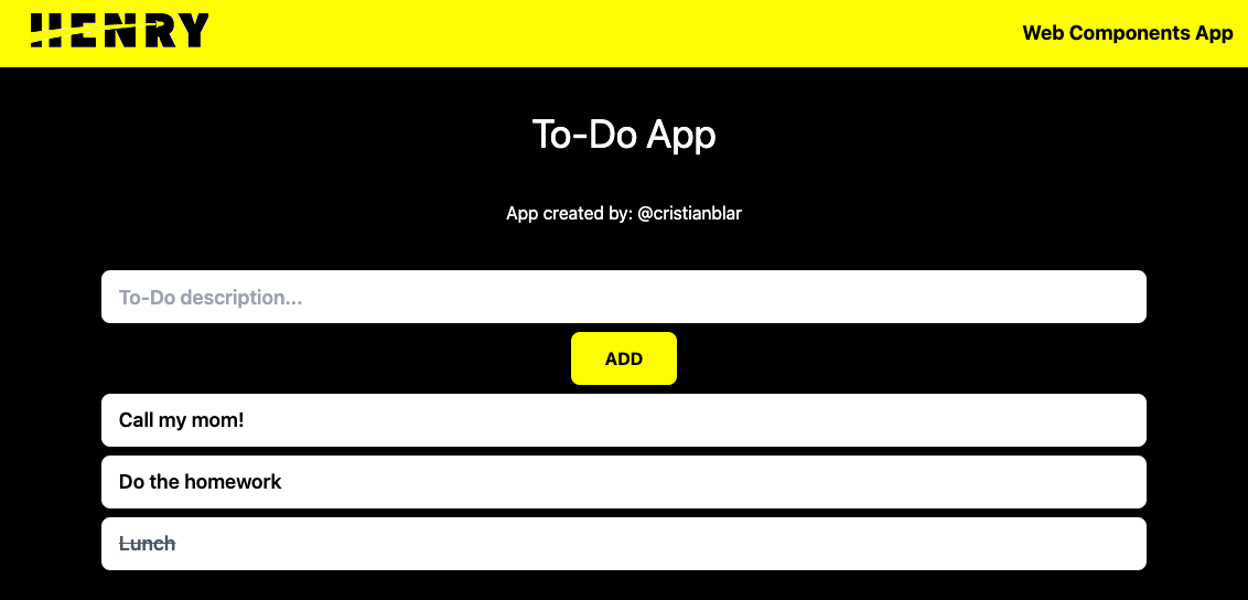 Project screenshot
